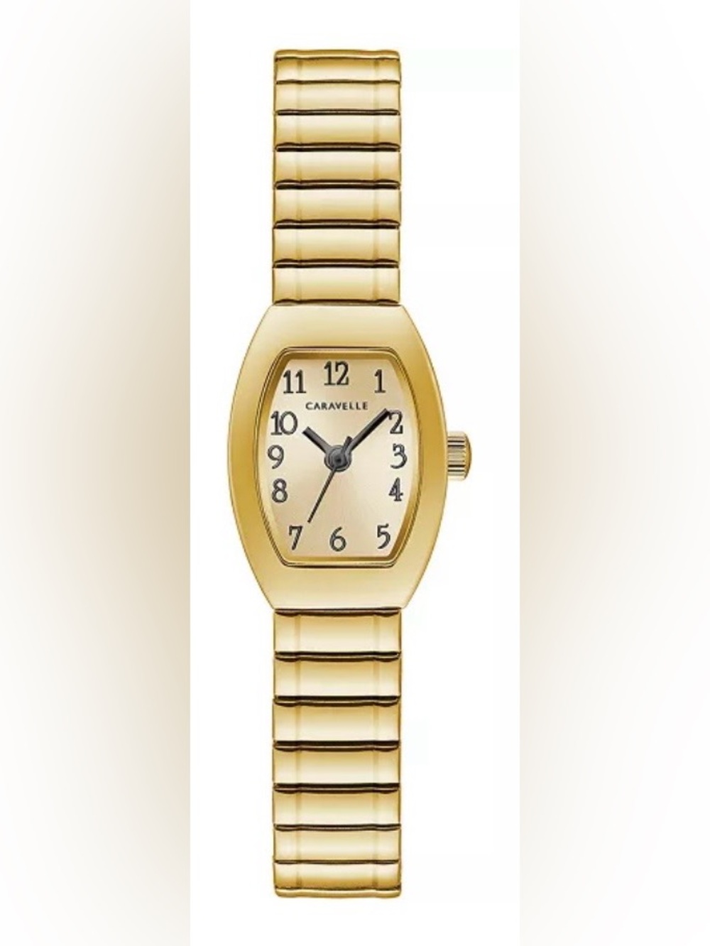 Caravelle Gold Tonneau expansion bracelet Women's Watch 18 x 25 mm